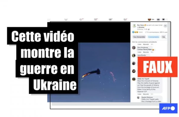   Cette vidéo prétendant montrer un avion au milieu de tirs en Ukraine provient d'un jeu vidéo