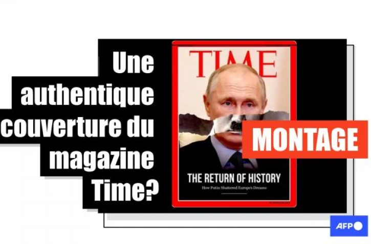   Attention à cette prétendue couverture du magazine Time qui grime Vladimir Poutine en Adolf Hitler