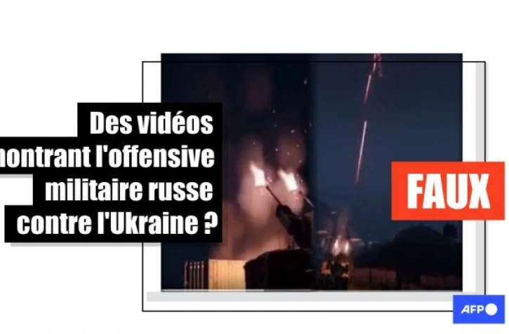   Ces images ne montrent pas l'attaque russe contre l'Ukraine: il s'agit d'extraits de jeux vidéos
