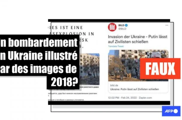   Non, le quotidien allemand Bild n'a pas publié de fausses images de bombardements en Ukraine