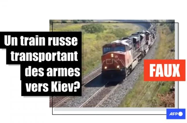   Non, ce train ne transporte pas des blindés russes vers l'Ukraine