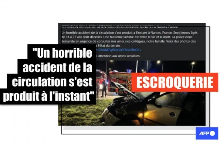   Attention à ces publications sur d'"horribles accidents" qui renvoient vers des escroqueries