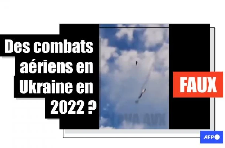   Attention, cette vidéo ne montre pas des combats aériens en Ukraine en 2022