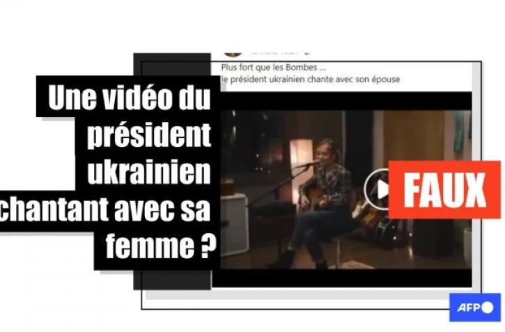   Cette vidéo ne montre pas le président Zelensky et sa femme chanter ensemble