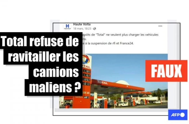   Total n&rsquo;a pas refusé de "charger" des camions citernes maliens