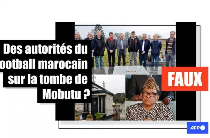   Non le staff technique de l'équipe marocaine de football ne s'est pas recueilli sur la tombe de Mobutu