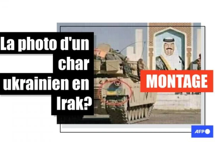   Attention à cette photo falsifiée d'un char portant un drapeau ukrainien en Irak