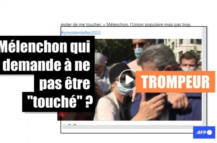   "Il faut éviter de me toucher" : attention à cette vidéo de Jean-Luc Mélenchon sortie de son contexte
