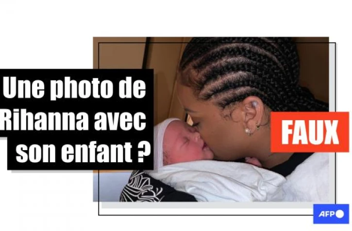   Cette photo ne montre pas Rihanna tenant son enfant dans les bras