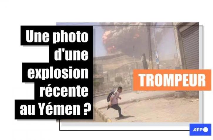   Cette photo ne montre pas un bombardement récent au Yémen, elle date de 2015