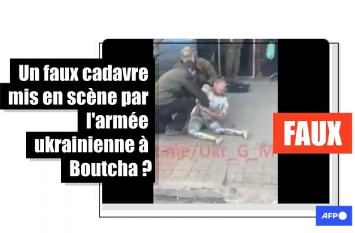   Non, cette vidéo d'un faux cadavre n'est pas une mise en scène de l'armée ukrainienne à Boutcha