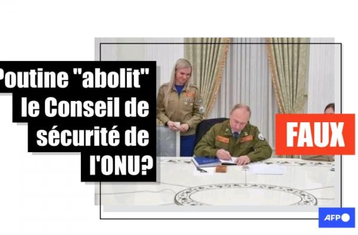   Non, Vladimir Poutine n&rsquo;a pas "approuvé l&rsquo;abolition du Conseil de sécurité"