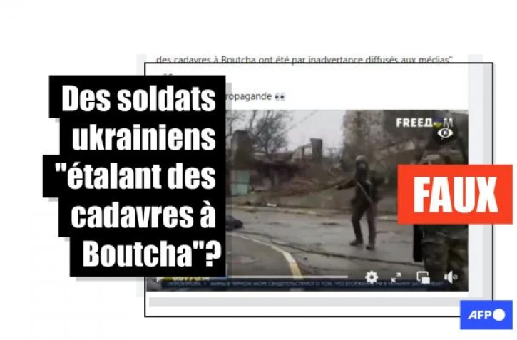   Non, cette vidéo ne montre pas des soldats ukrainiens "étalant des cadavres à Boutcha"