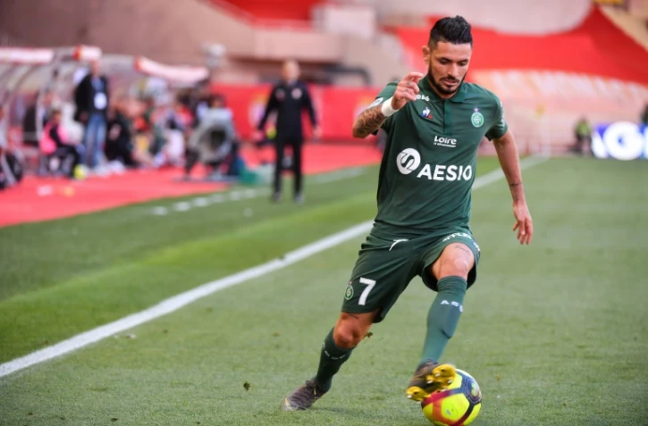 L'attaquant de Saint-Etienne Rémy Cabella buteur lors de la victoire 3-2 à Monaco en L1 le 5 mai 2019