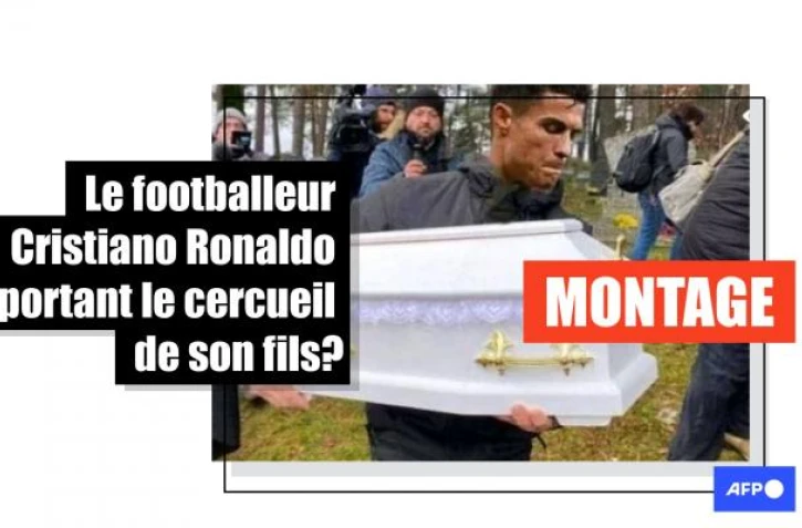   Attention, cette photo du footballeur Cristiano Ronaldo portant "le cercueil de son fils" est un montage