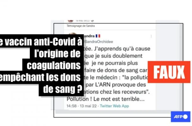   Non, les vaccins anti-Covid ne provoquent toujours pas de coagulation empêchant de donner son sang