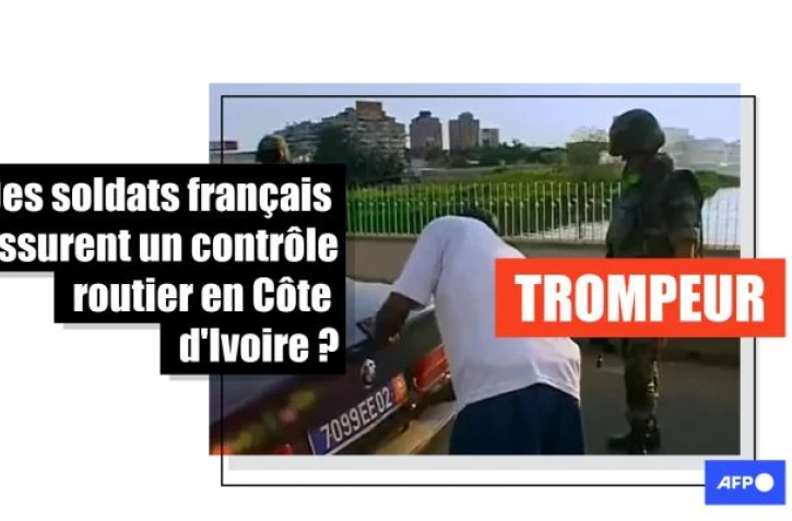   Cette vidéo montrant une altercation en Côte d'Ivoire entre des soldats français et des Ivoiriens date de 2004
