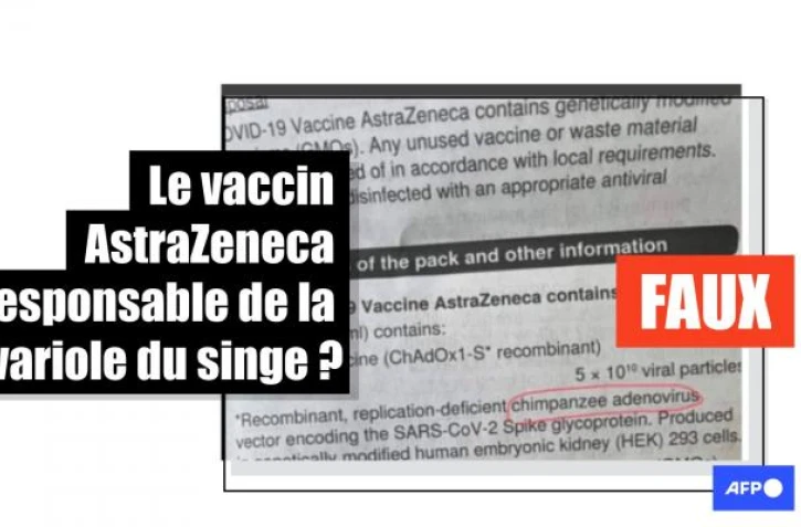   Attention à cette hypothèse infondée sur le lien entre variole du singe et le vaccin AstraZeneca