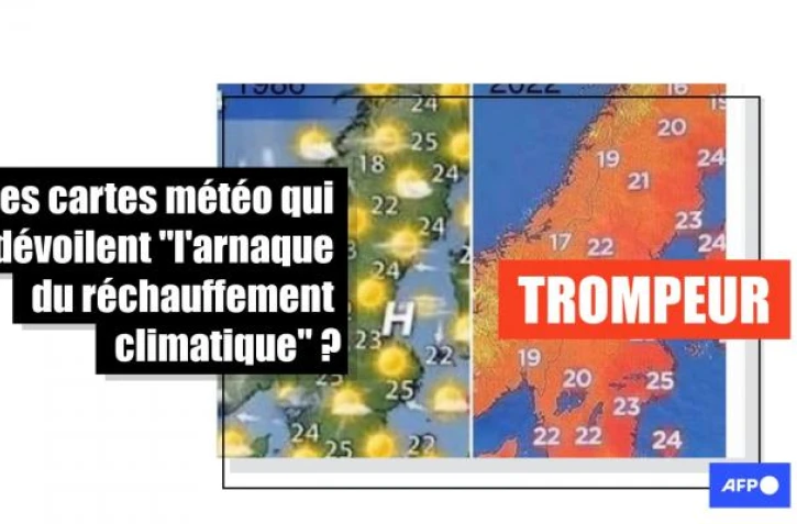   Non, ces cartes ne démontrent pas "l'arnaque du réchauffement climatique"