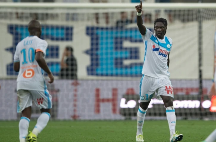 L'attaquant marseillais Bafétimbi Gomis, auteur du 2e but de son équipe face à Lorient au Vélodrome, le 26 août 2016