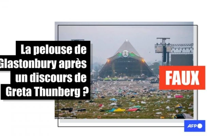   Non, le sol n'était pas jonché de déchets au festival de Glastonbury après le discours de Greta Thunberg