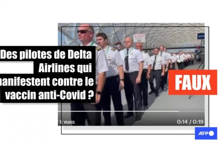  Non, ces pilotes de Delta Airlines ne manifestent pas contre les effets secondaires du vaccin