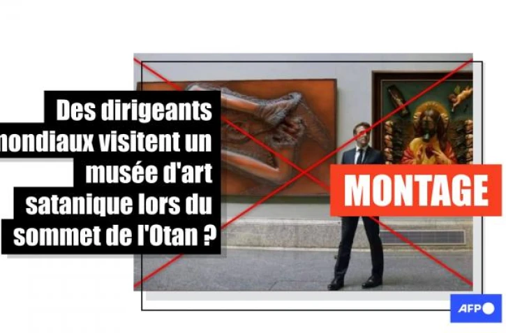   Non, les dirigeants mondiaux n'ont pas visité un musée d'art satanique lors du sommet de l'Otan à Madrid
