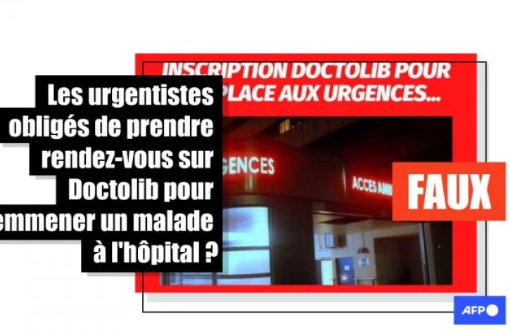   Non, les médecins urgentistes ne devront pas prendre rendez-vous sur Doctolib pour emmener un malade à l'hôpital