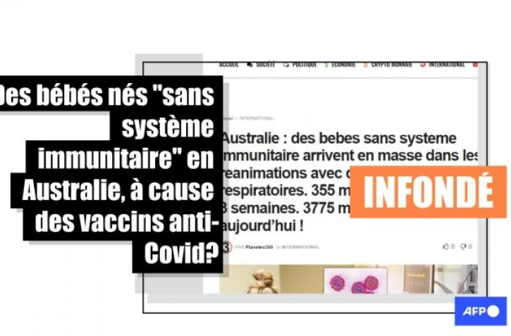   Covid-19 : des bébés nés "sans système immunitaire" en Australie après la vaccination de leurs parents ? C'est infondé