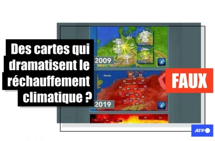   Non, ces cartes météo ne prouvent pas que les médias sont devenus alarmistes sur le dérèglement climatique