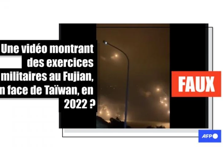   Taïwan : non, ces images ne montrent pas des exercices militaires de l'armée chinoise en 2022