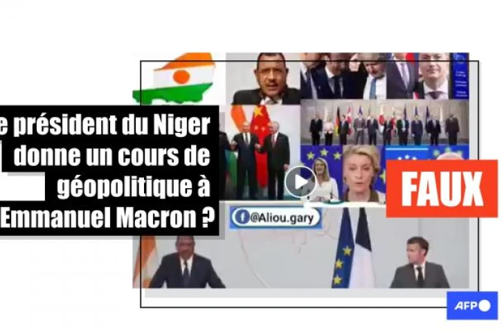   Cette vidéo du président nigérien s'adressant au président français a été manipulée