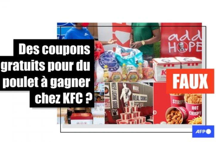   Attention à ces publications promettant des bons pour du poulet gratuit chez KFC