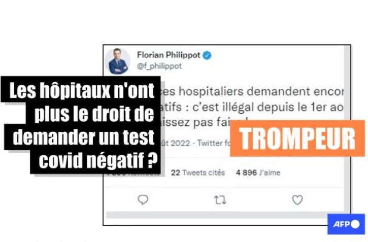  Non, il n'est pas illégal pour les services hospitaliers de demander un test covid négatif avant une intervention