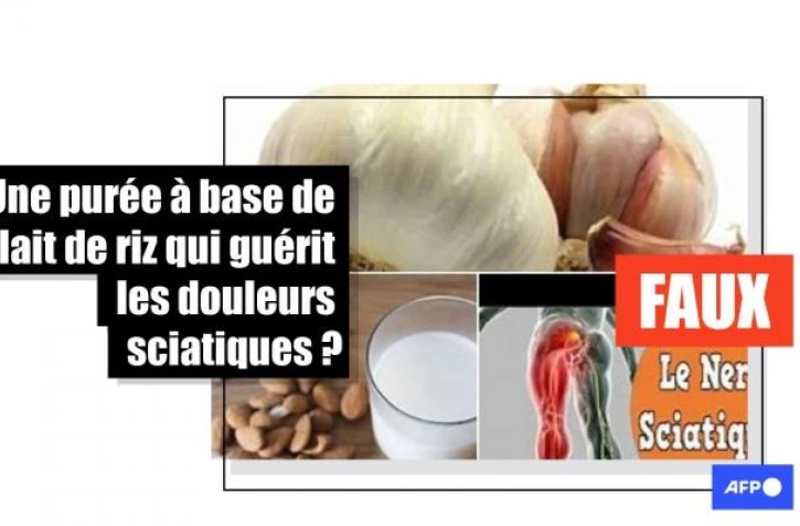  Non, cette purée à base de lait de riz ne guérit pas les douleurs sciatiques