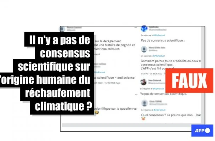   Il existe bien un consensus scientifique sur l'origine humaine du réchauffement climatique