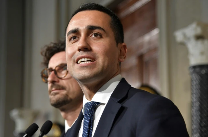 Le chef de file du Mouvement 5 Etoiles Luigi Di Maio à Rome le 14 mai 2018