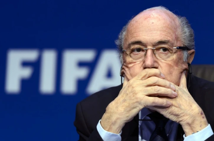 Le président de la Fifa Sepp Blatter lors d'une conférence de presse le 30 mai 2015 à Zurich