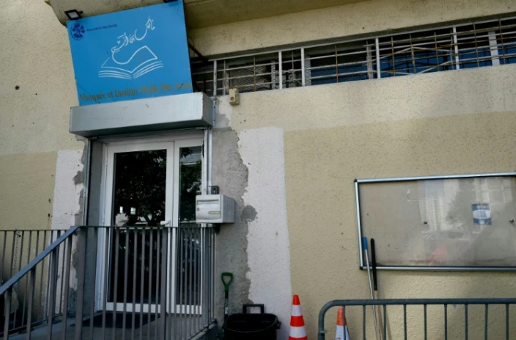 L'entrée de la mosquée des Bleuets et du bâtiment de l'institut Malik Ibn Anas à Marseille, le 20 août 2024 dans les Bouches-du-Rhône