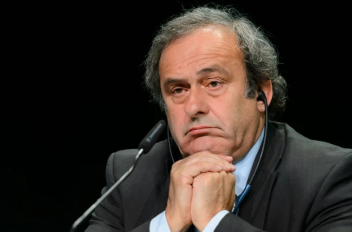 Michel Platini le 28 mai 2015 lors d'une conférence de presse à Zurich