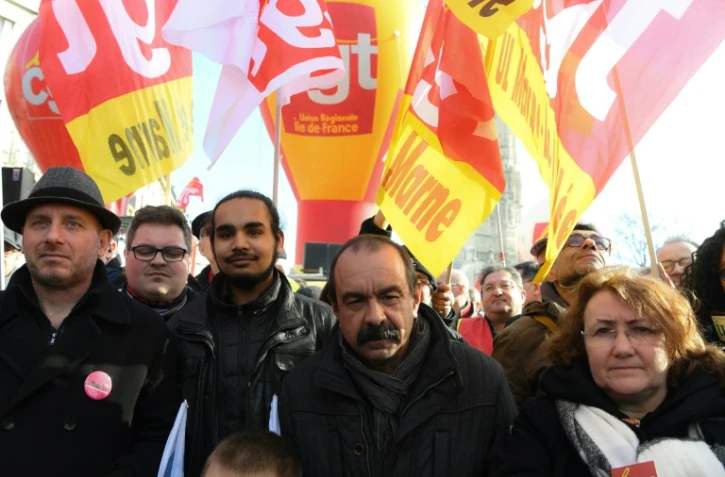 Le secrétaire général de la CGT Philippe Martinez lors de la manifestation du 5 février 2019