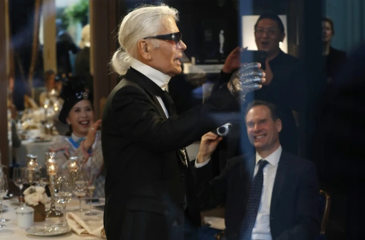 Karl Lagerfeld au Ritz à Paris, le 6 décembre 2016