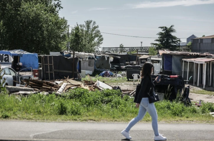 Le principal bidonville de Bordeaux, le 21 avril 2023 en Gironde