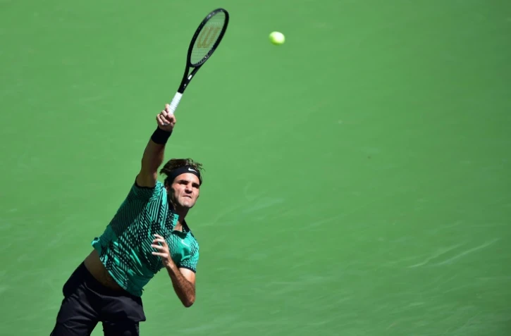 Roger Federer, le 18 mars 2017, à Indian Wells