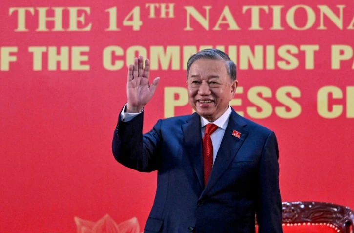 To Lam au 14e congrès du parti communiste vietnamien, le 23 janvier 2026 à Hanoï