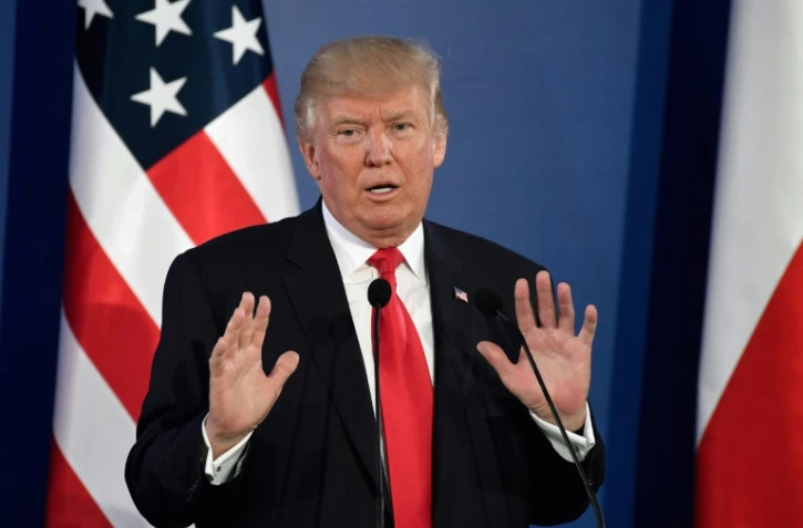 Donald Trump lors d'une conférence de presse à Varsovie le 6 juillet 2017
