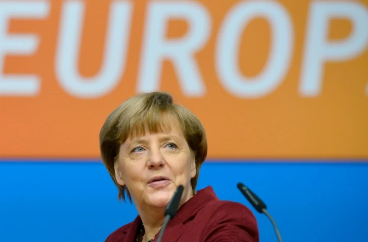 Angela Merkel, le 13 décembre 2015 à la veille du Congrès de l'Union chrétienne-démocrate (CDU), à Karlsruhe, au sud-ouest de l'Allemagne