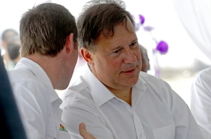 Le Président du Panama, Juan Carlos Varela, à Colon à 80 km de Panama, le 4 avril 2016