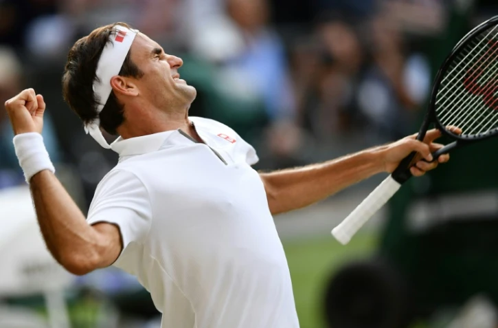 Roger Federer après sa victoire en demi-finale de Wimbledon contre Rafael Nadal, le 12 juillet 2019