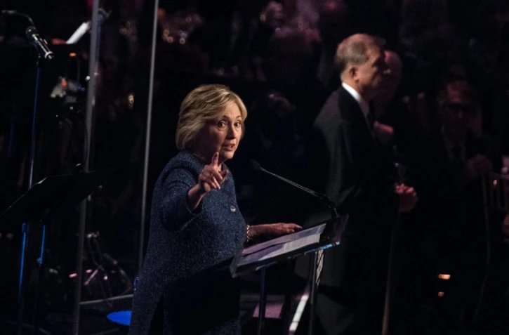 La candidate démocrate à la Maison Blanche , Hillary Clinton, le 9 septembre 2016 à New-York à l'occasion du "gala LGBT pour Hillary"